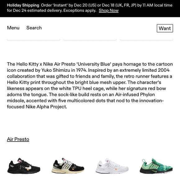 Nike Air Presto Hello Kitty - Picture 7 of 9